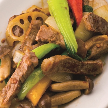 国産牛肉のXO醤炒め